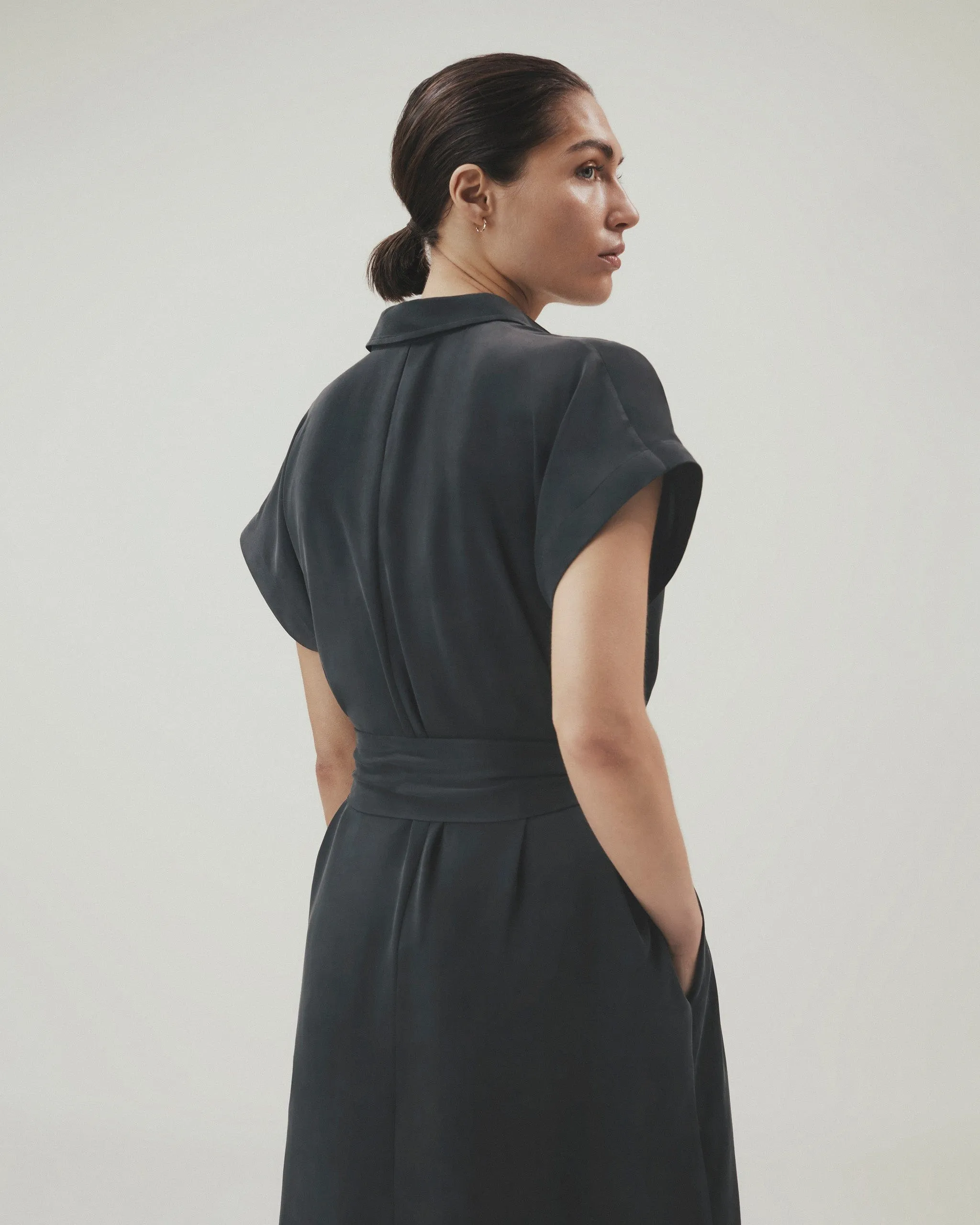 Women's Easy-Silk Shirt Dress sold by Rise & Fall product image thumbnail 2