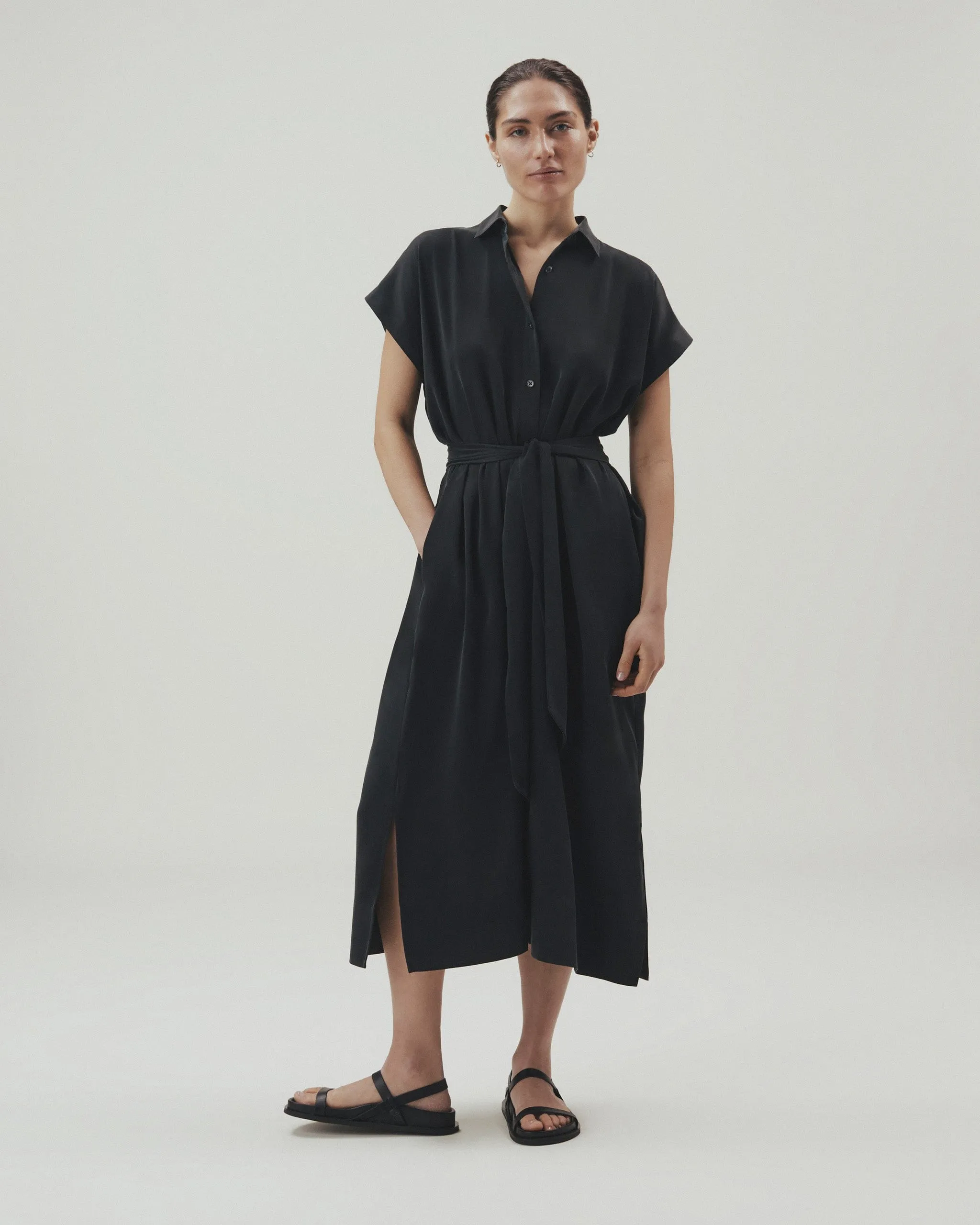 Women's Easy-Silk Shirt Dress sold by Rise & Fall product image thumbnail 3