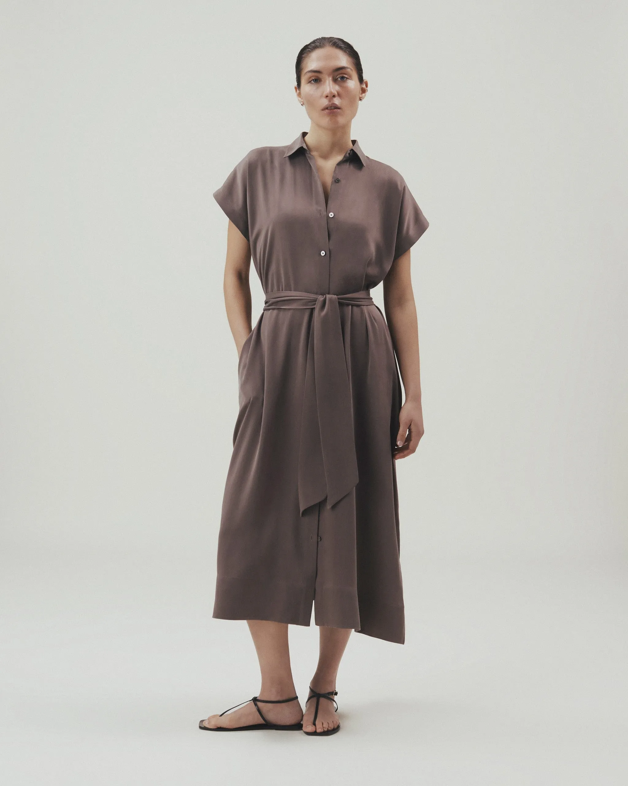 Women's Easy-Silk Shirt Dress sold by Rise & Fall product image thumbnail 5