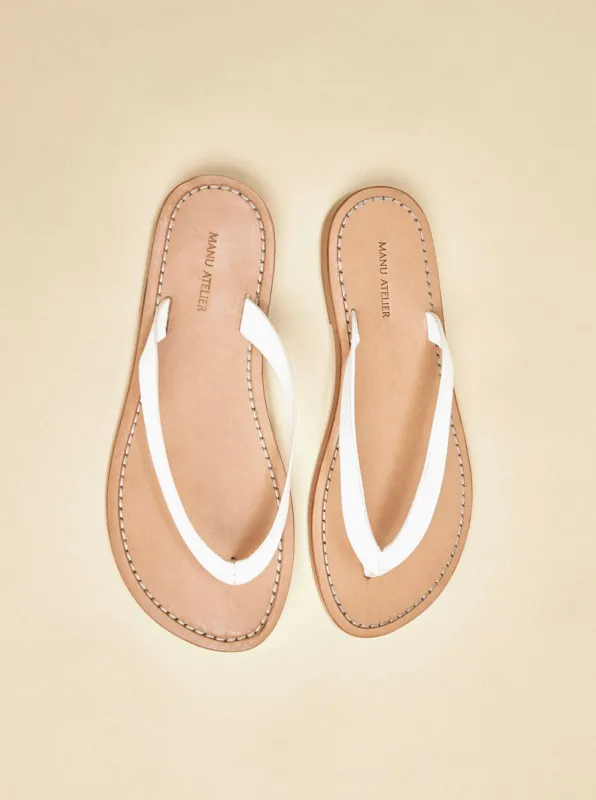 Manu Flip-Flops White Soft sold by Manu Atelier
