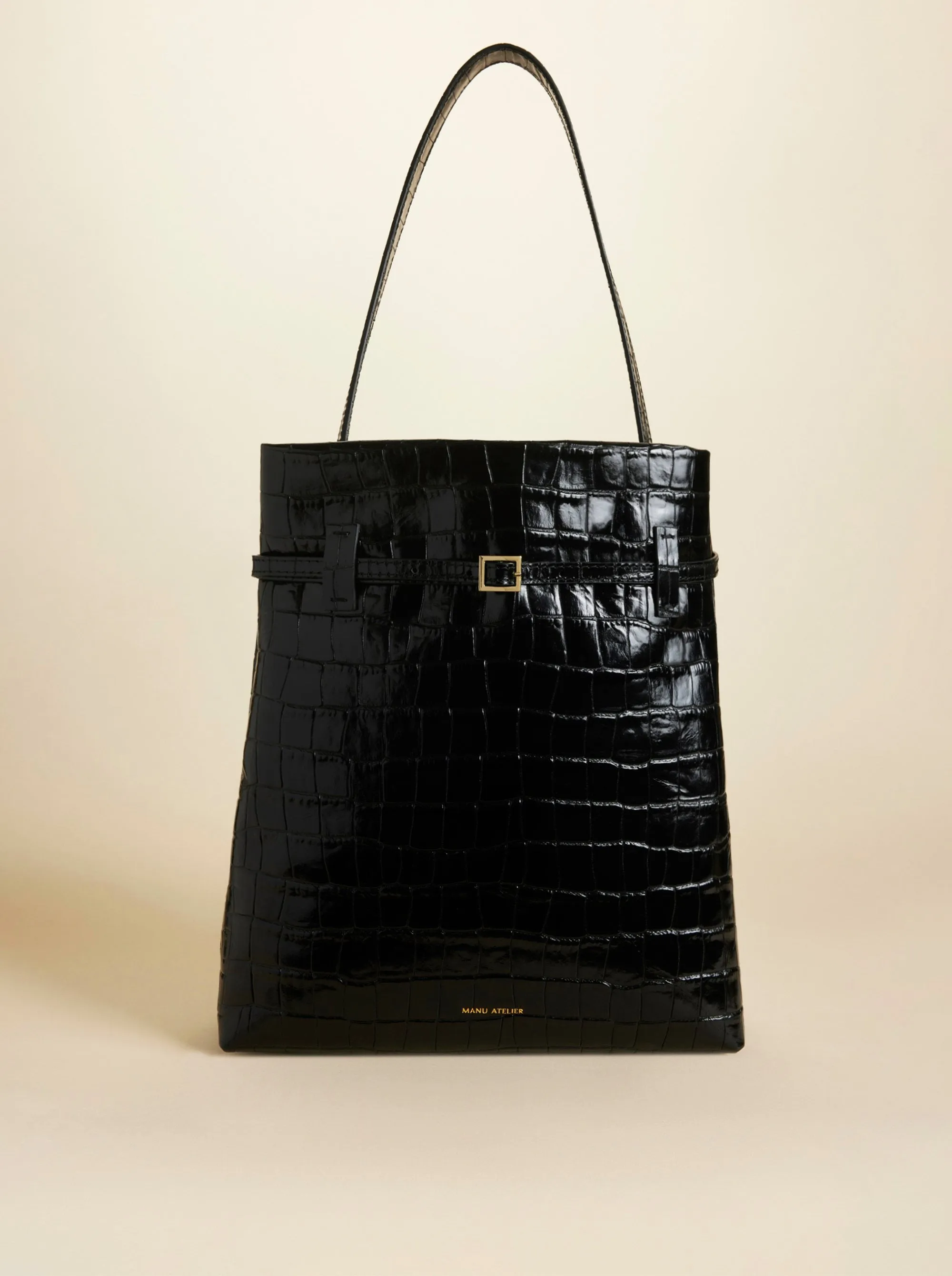 Tote du Jour Black Croc sold by Manu Atelier