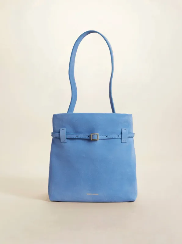 Mini Tote du Jour Dusty Blue Suede sold by Manu Atelier