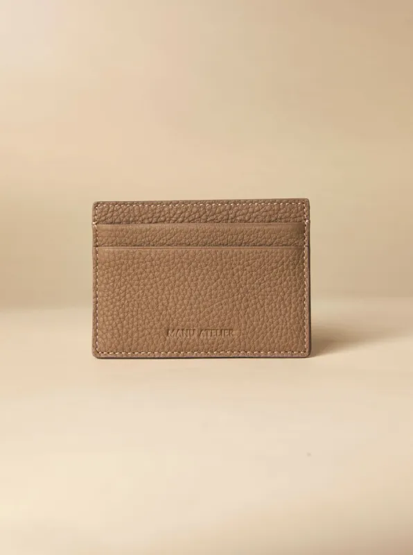 Manu Cardholder Etoupe Embossed sold by Manu Atelier