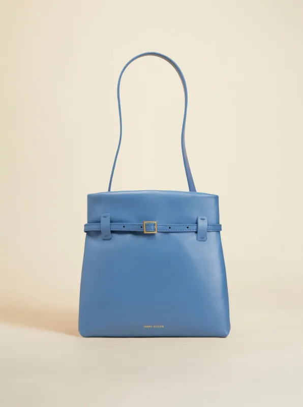 Mini Tote du Jour Dusty Blue Soft sold by Manu Atelier