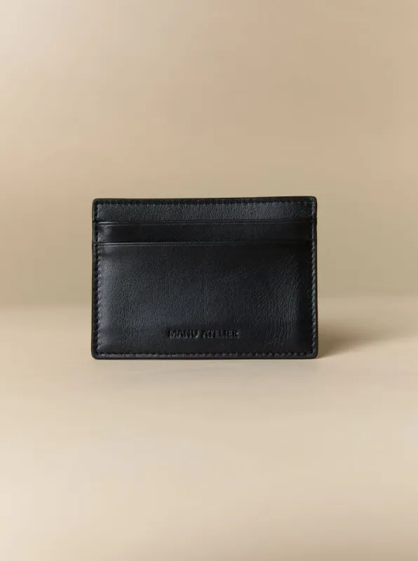 Manu Cardholder Black Embossed Soft sold by Manu Atelier
