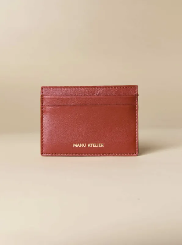 Manu Cardholder Redbole Gold Embossed Soft sold by Manu Atelier