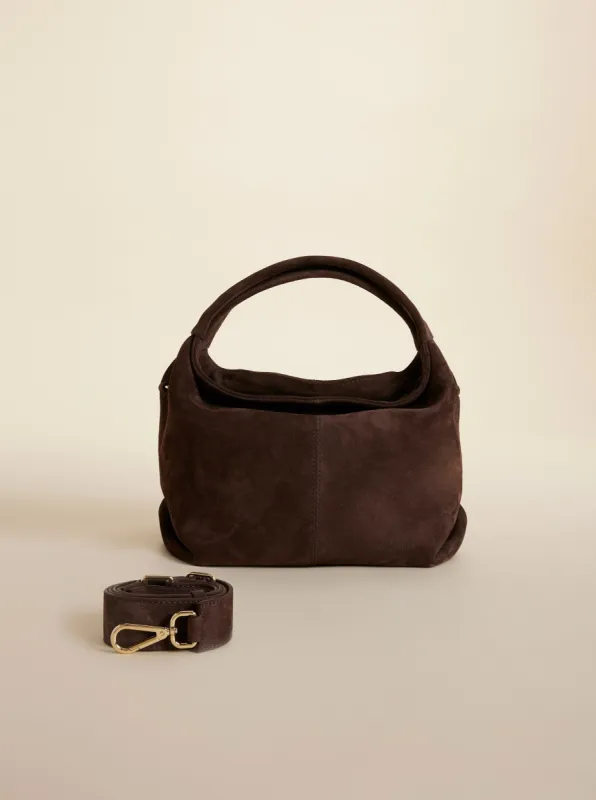 Mini Gala Deep Brown Suede sold by Manu Atelier