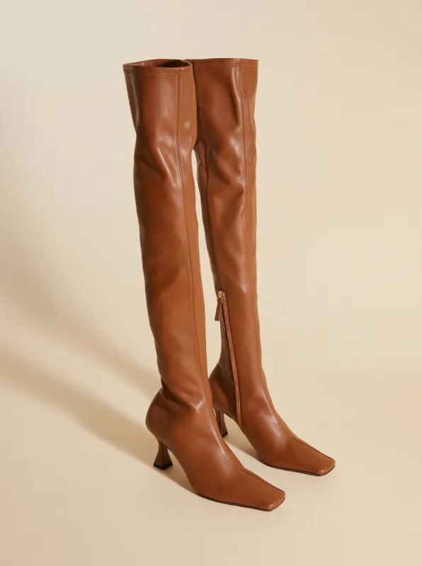 Over Knee High Duck Boots Walnut sold by Manu Atelier