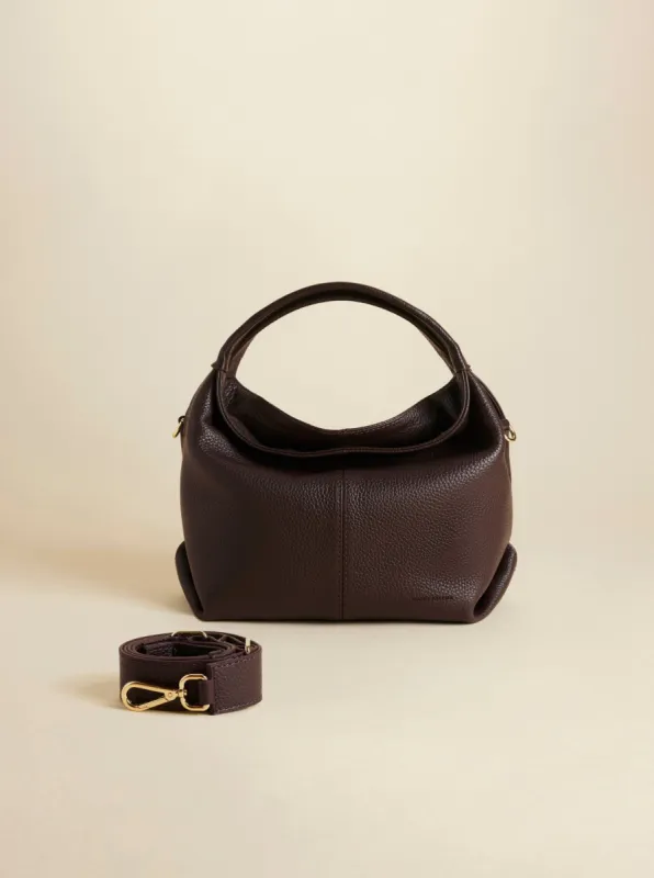 Mini Gala Deep Brown Grained sold by Manu Atelier