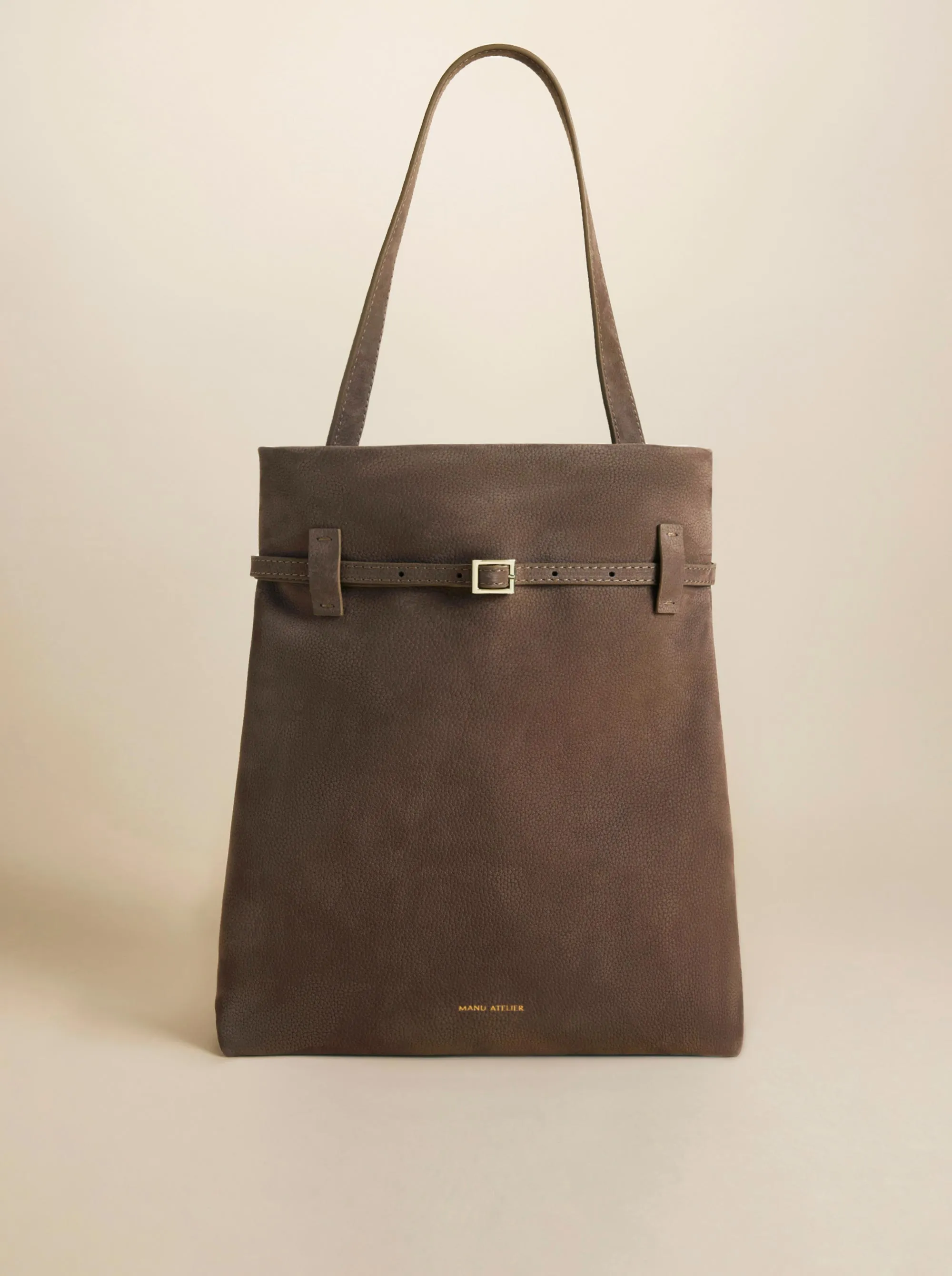 Tote du Jour Taupe Nubuck sold by Manu Atelier