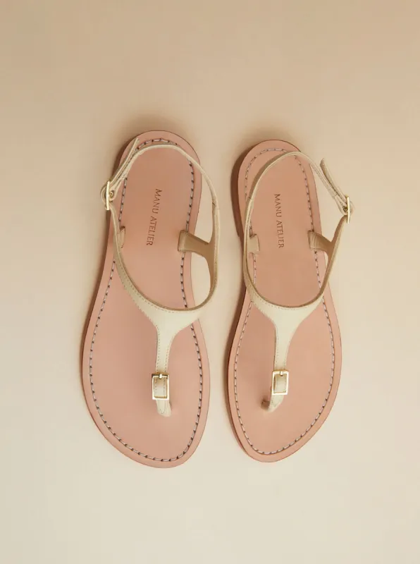 Sandals du Jour Vanilla Soft sold by Manu Atelier