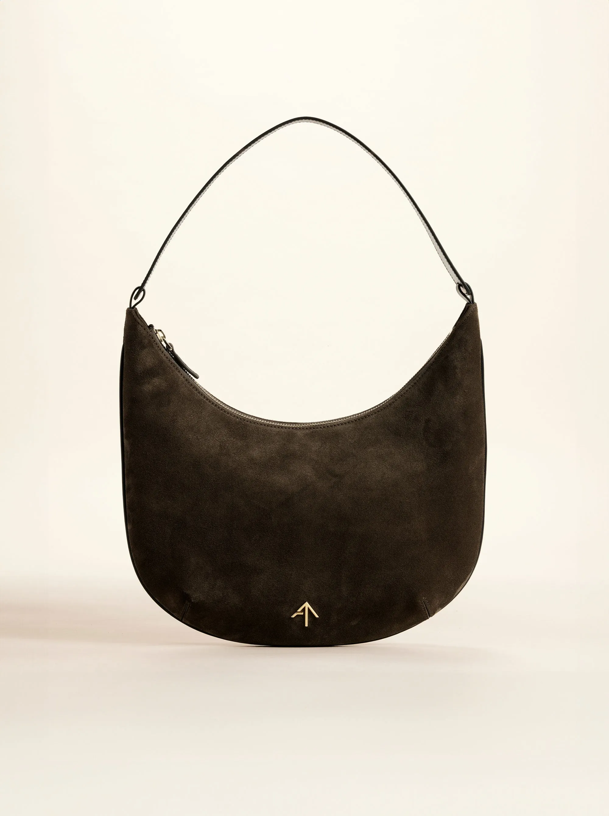 Manu Hobo Tobacco Green Suede & Black Soft sold by Manu Atelier