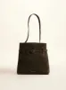 Mini Tote du Jour Tobacco Green Suede sold by Manu Atelier