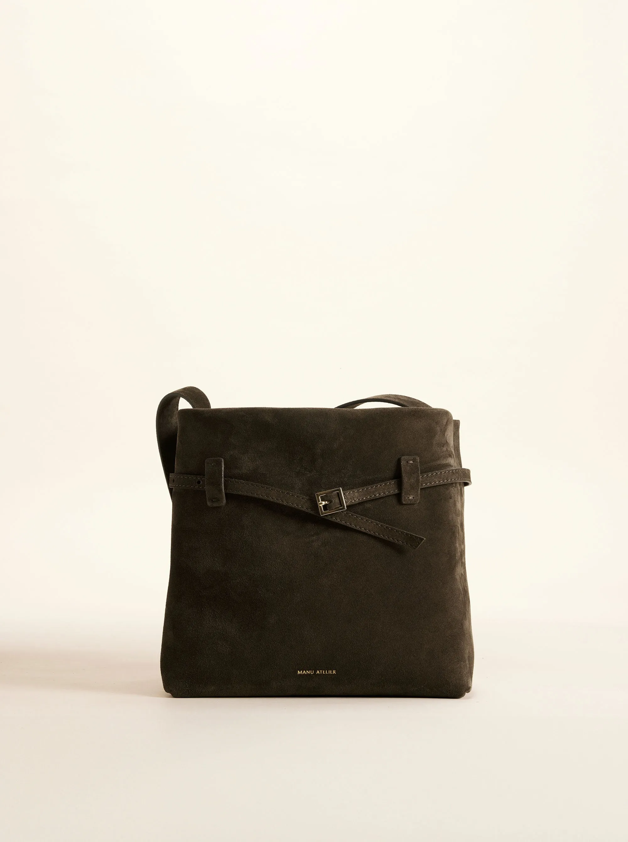 Mini Tote du Jour Tobacco Green Suede sold by Manu Atelier product image thumbnail 2