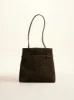 Mini Tote du Jour Tobacco Green Suede sold by Manu Atelier