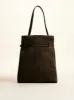 Tote Du Jour Tobacco Green Suede sold by Manu Atelier