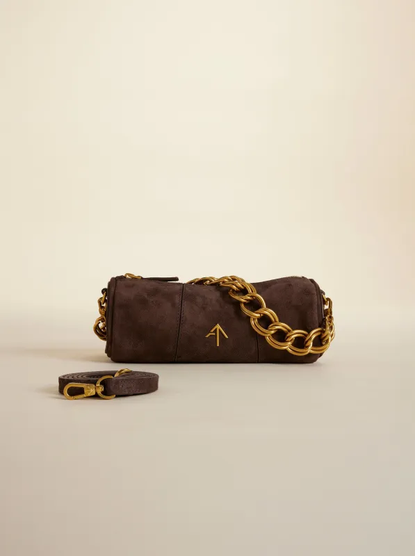 XX Mini Cylinder Deep Brown Suede sold by Manu Atelier