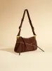 Three Zipped Chocolate Suede sold by Manu Atelier