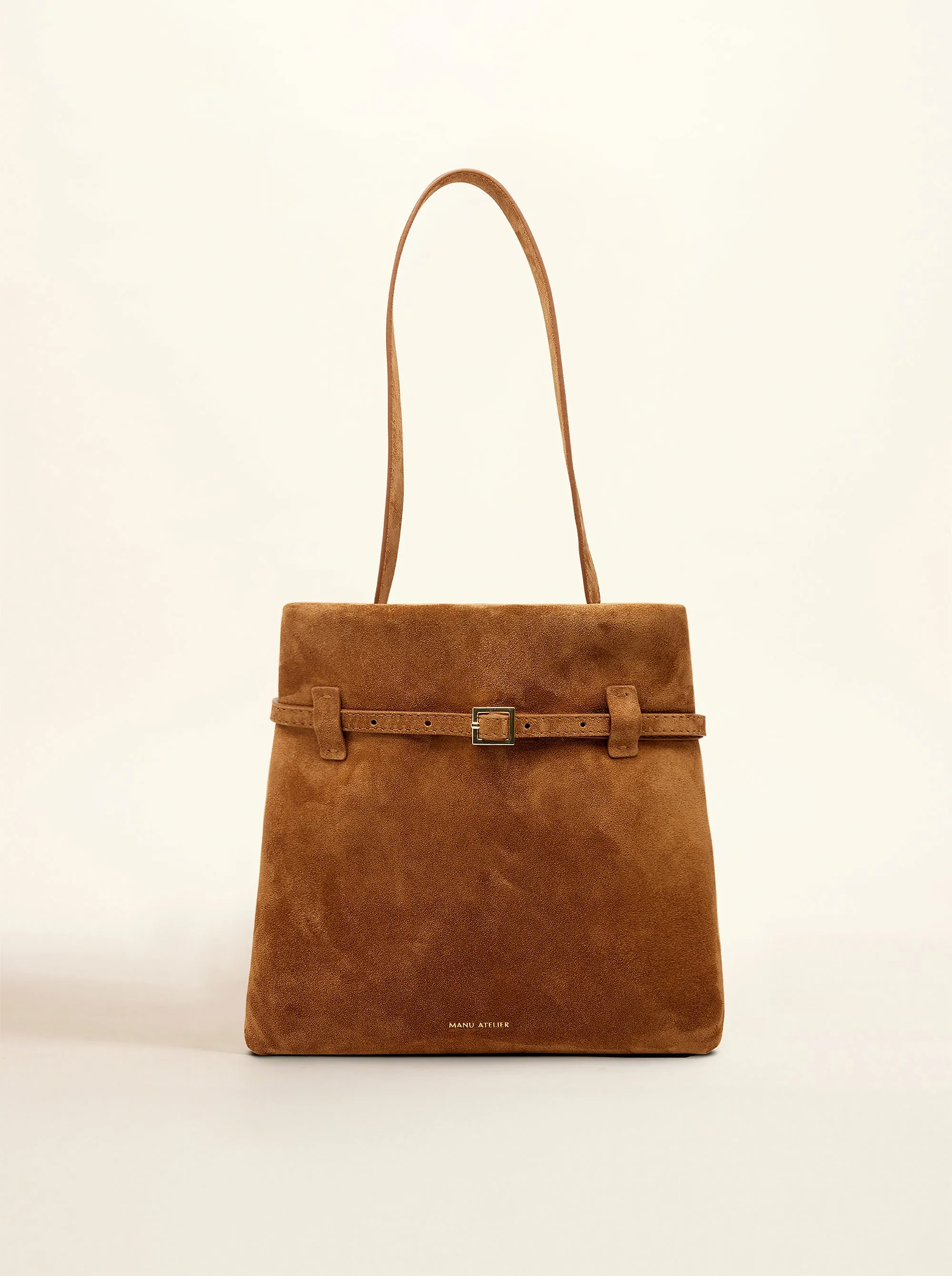 Mini Tote du Jour Camel Suede sold by Manu Atelier