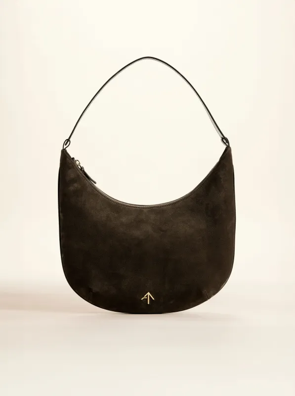 Manu Hobo Tobacco Green Suede & Black Soft sold by Manu Atelier