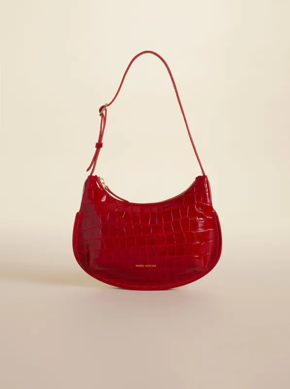 Ilda Red Croc sold by Manu Atelier