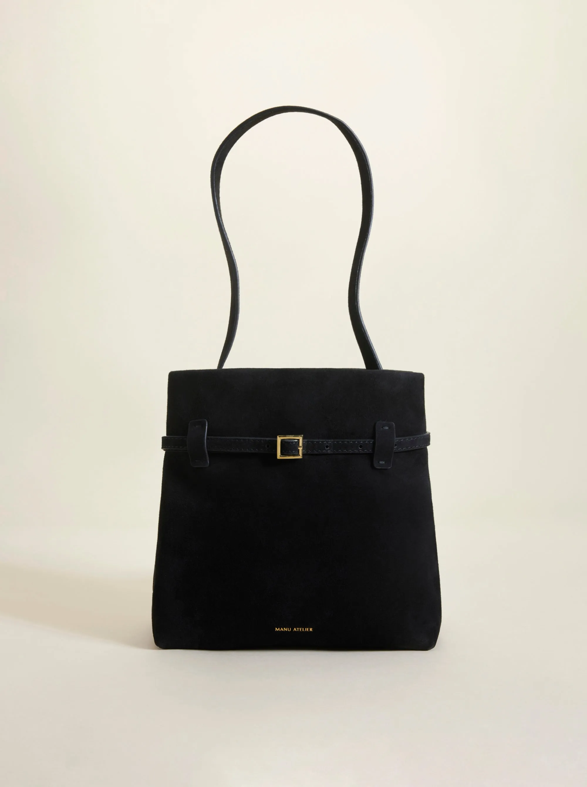Mini Tote du Jour Black Suede sold by Manu Atelier