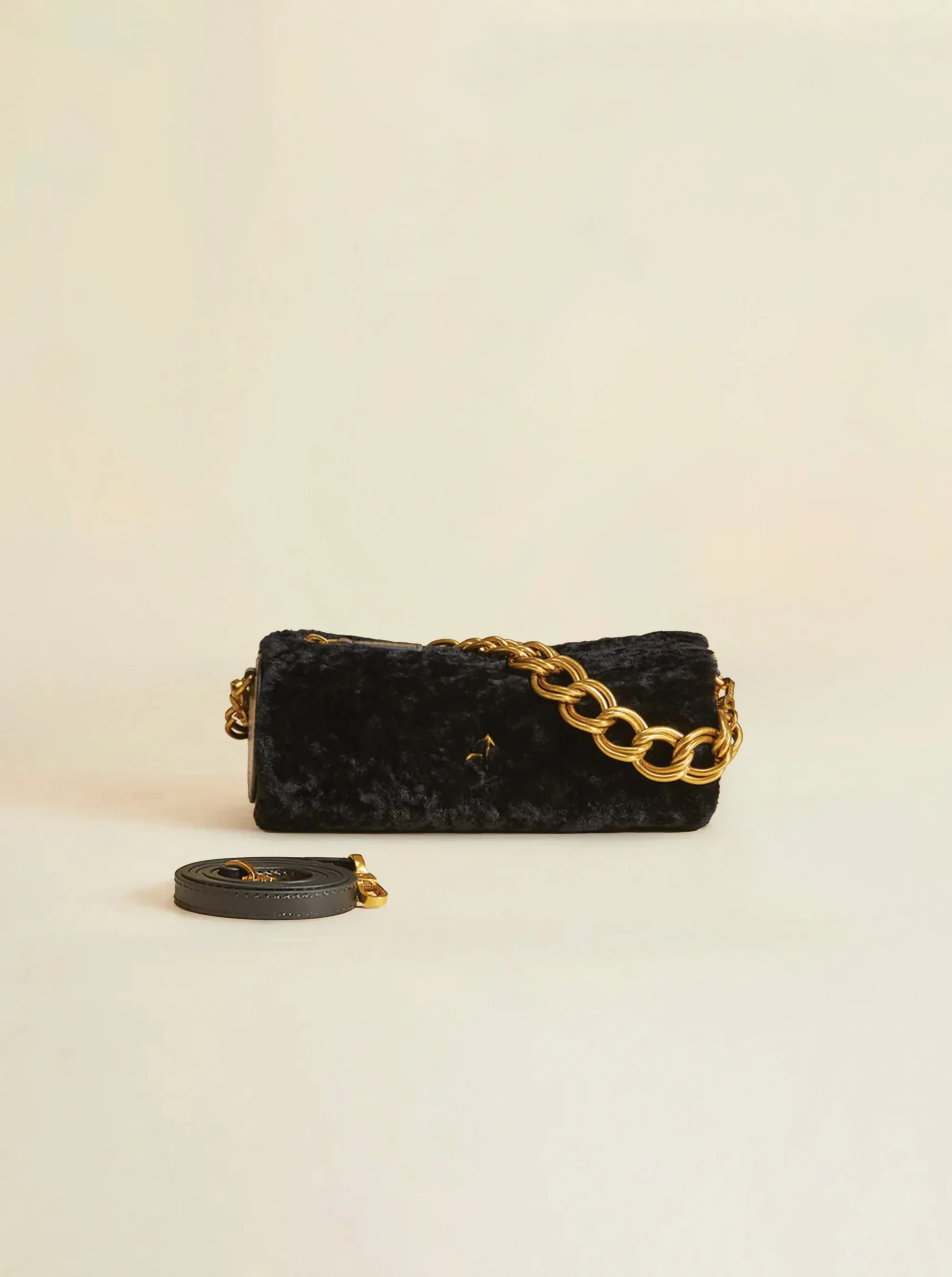 XX Mini Cylinder Black Shearling sold by Manu Atelier