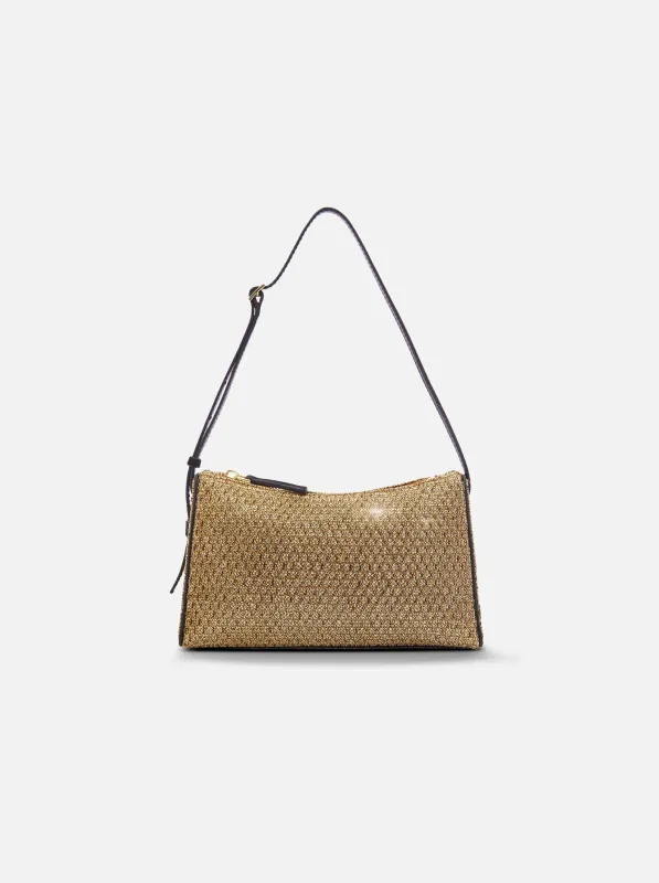 Mini Prism Gold Mesh & Black Suede sold by Manu Atelier