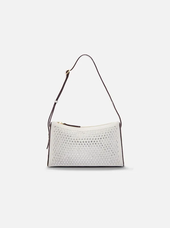 Mini Prism Crema Suede with Crystals sold by Manu Atelier