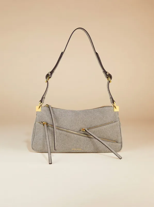 Three Zipped Gray Denim sold by Manu Atelier