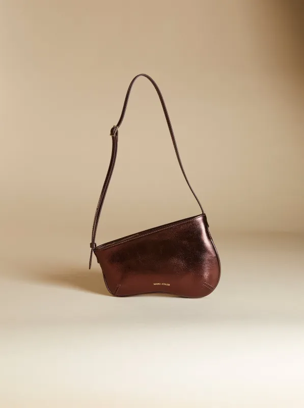 Mini Curve Brown Metallic Printed sold by Manu Atelier