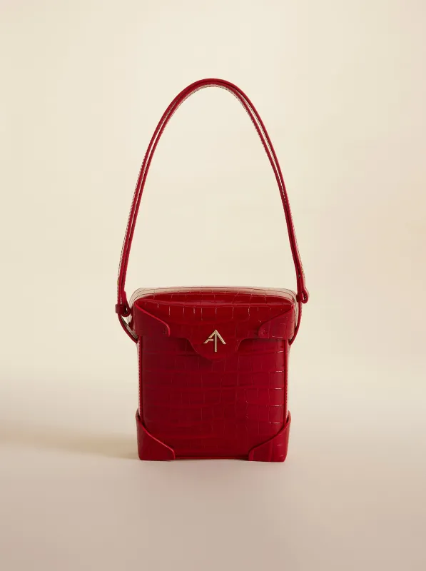 Mini Pristine Red Croc sold by Manu Atelier