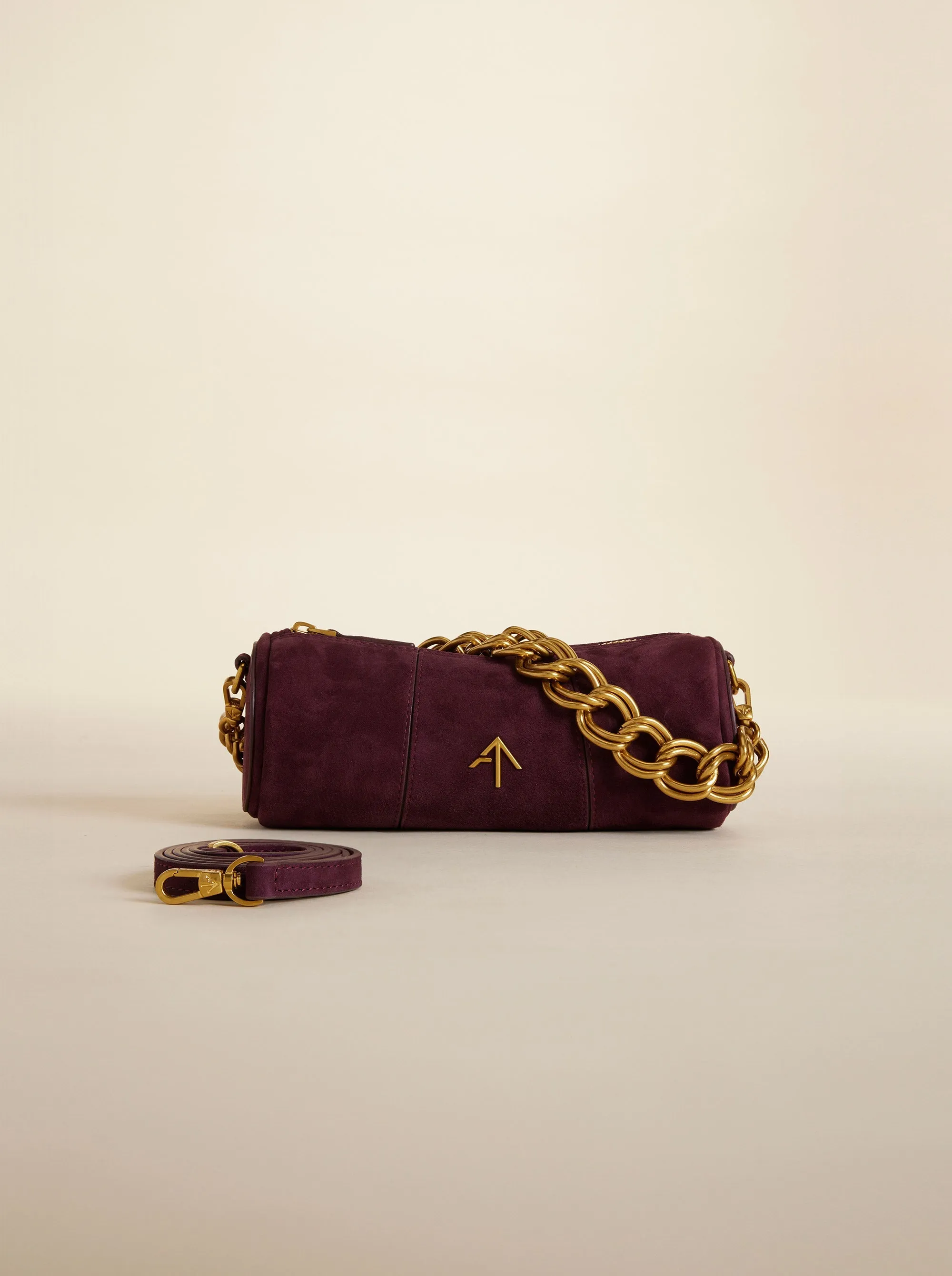XX Mini Cylinder Merlot Suede sold by Manu Atelier
