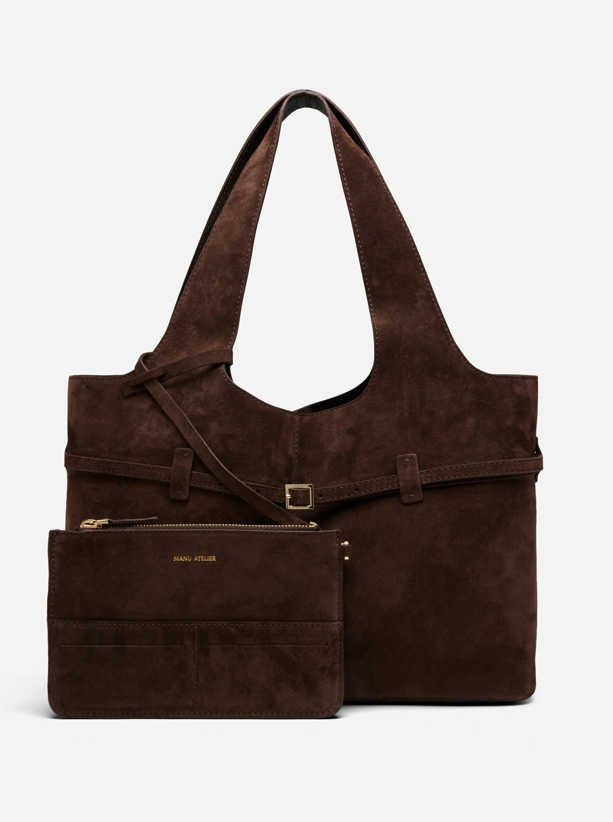 Cambon Cabas Deep Brown Suede sold by Manu Atelier product image thumbnail 3