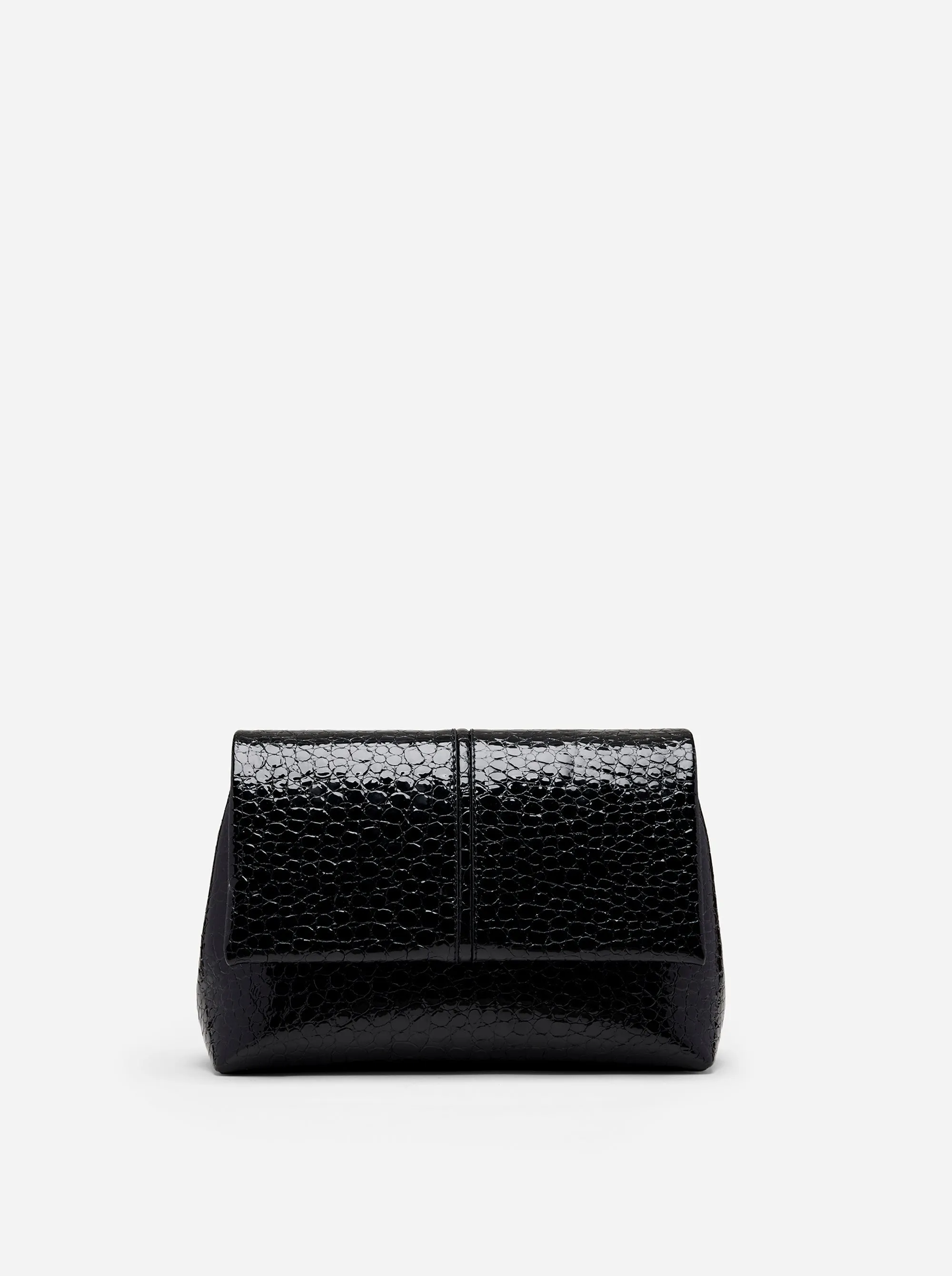 The Fold Bag Black Croc sold by Manu Atelier