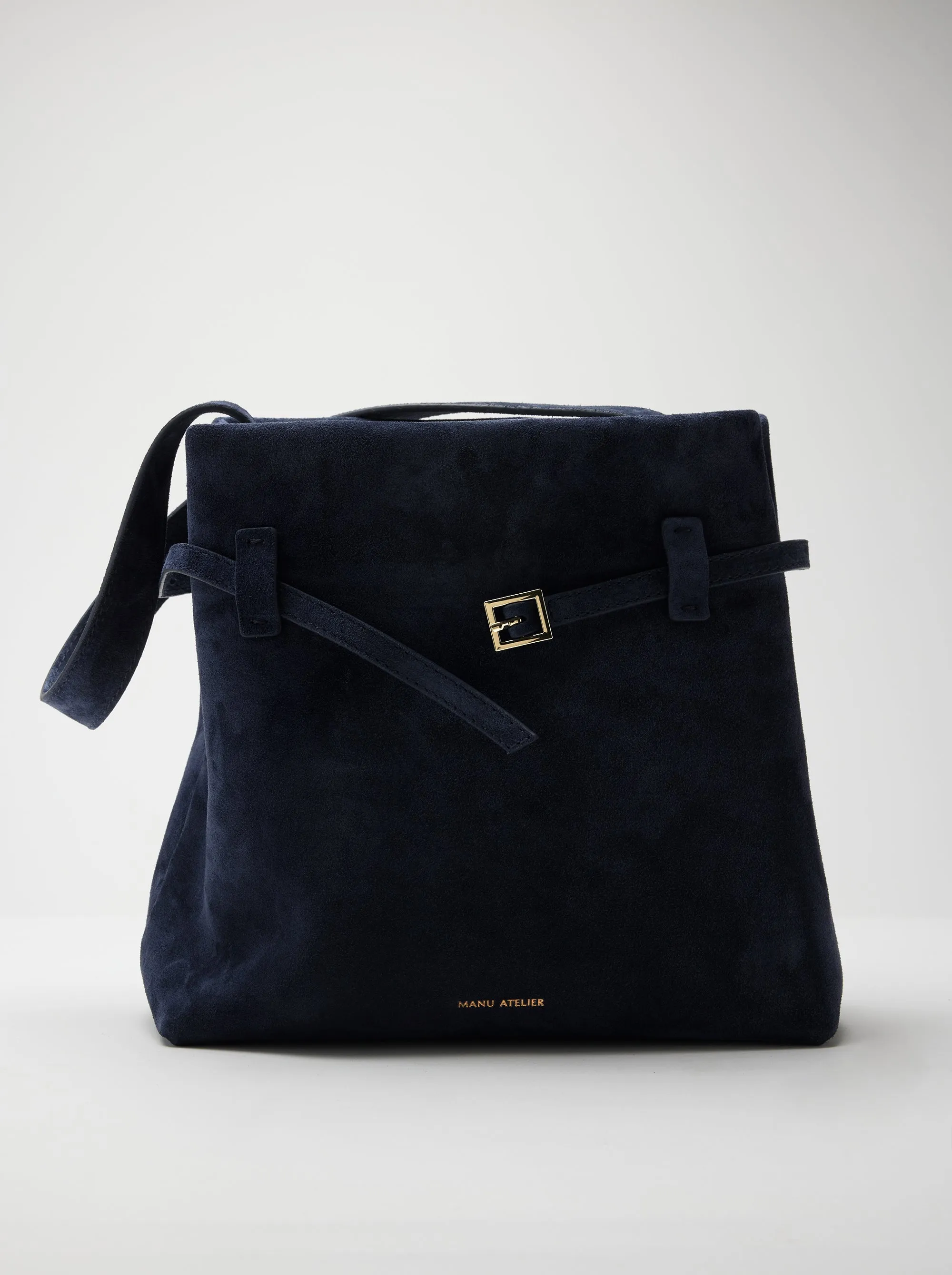 Mini Tote du Jour Dark Navy Suede sold by Manu Atelier product image thumbnail 2