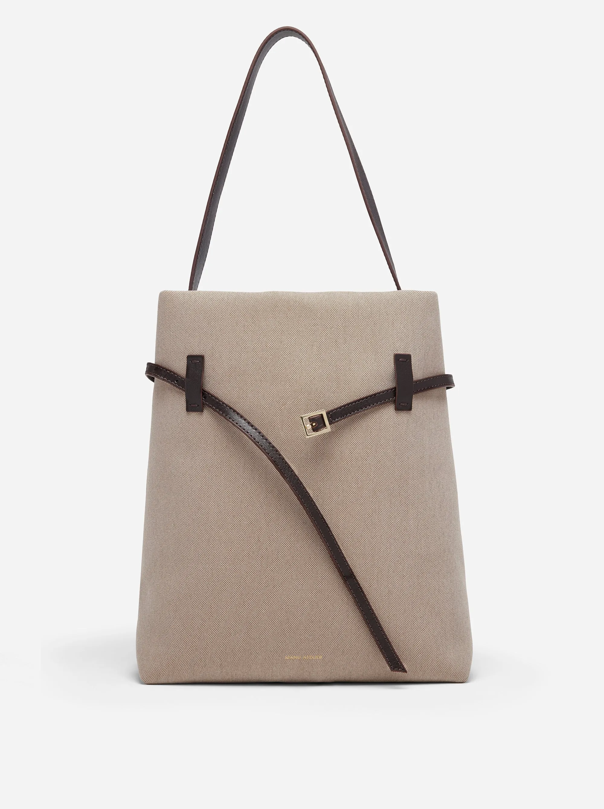 Tote du Jour Beige Canvas & Bitter Brown Soft sold by Manu Atelier product image thumbnail 2