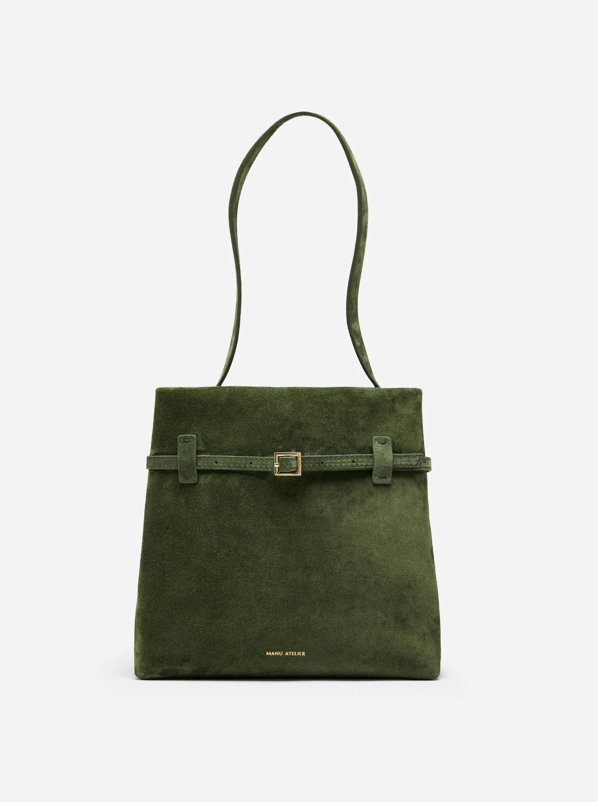 Mini Tote du Jour Velvet Green Suede sold by Manu Atelier