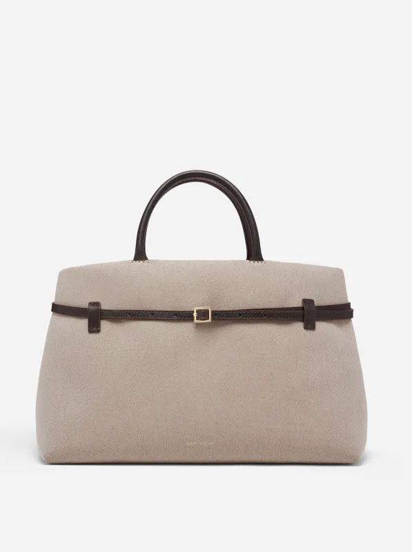 Le Cambon 40 Beige Canvas & Bitter Brown made by Manu Atelier