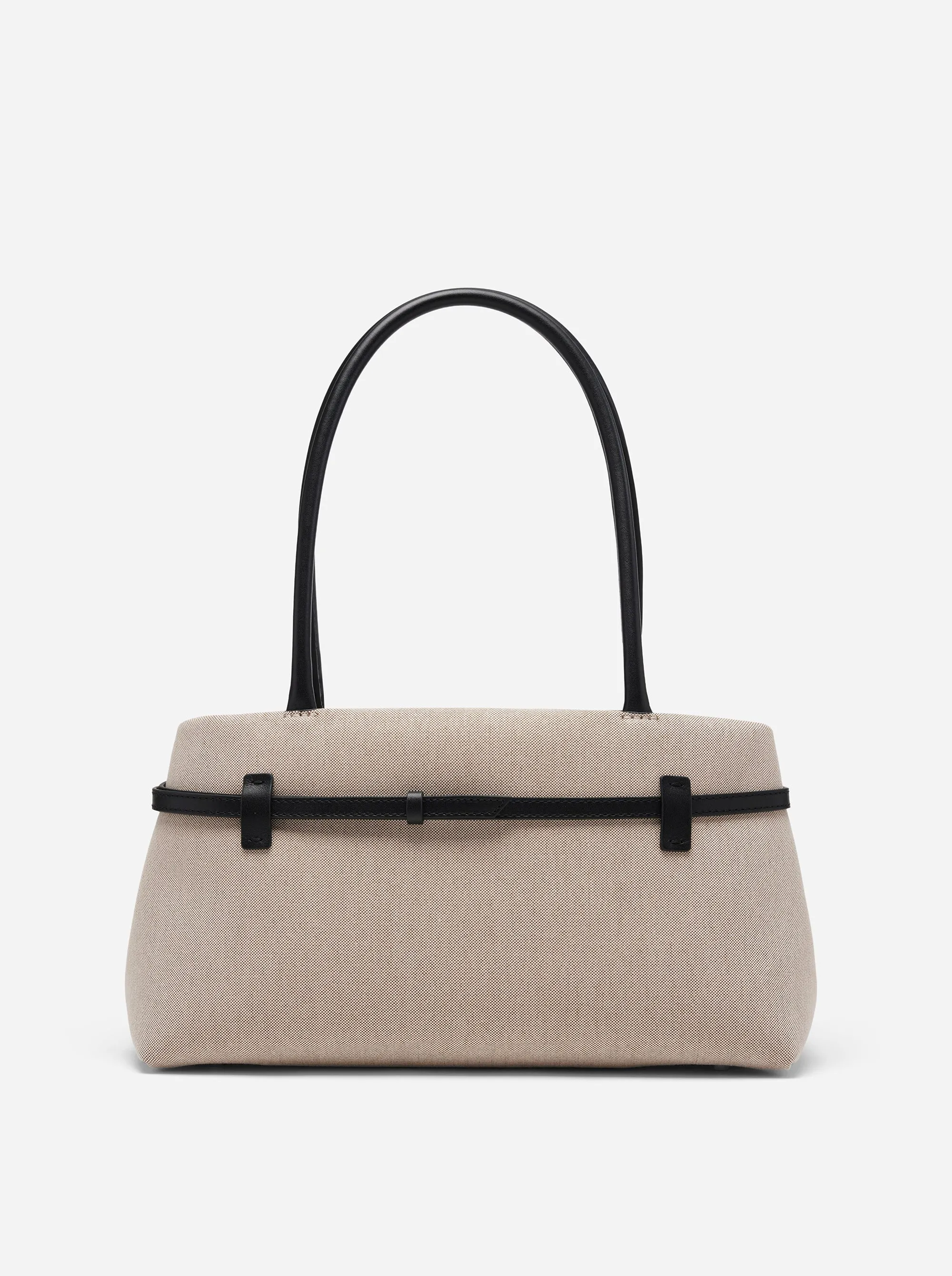 Le Cambon East West Beige Canvas & Black Soft sold by Manu Atelier product image thumbnail 4