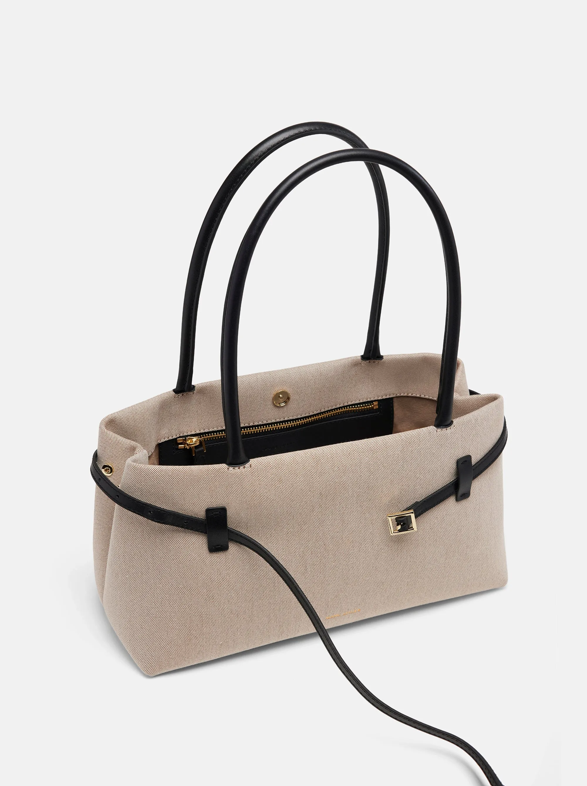 Le Cambon East West Beige Canvas & Black Soft sold by Manu Atelier product image thumbnail 2