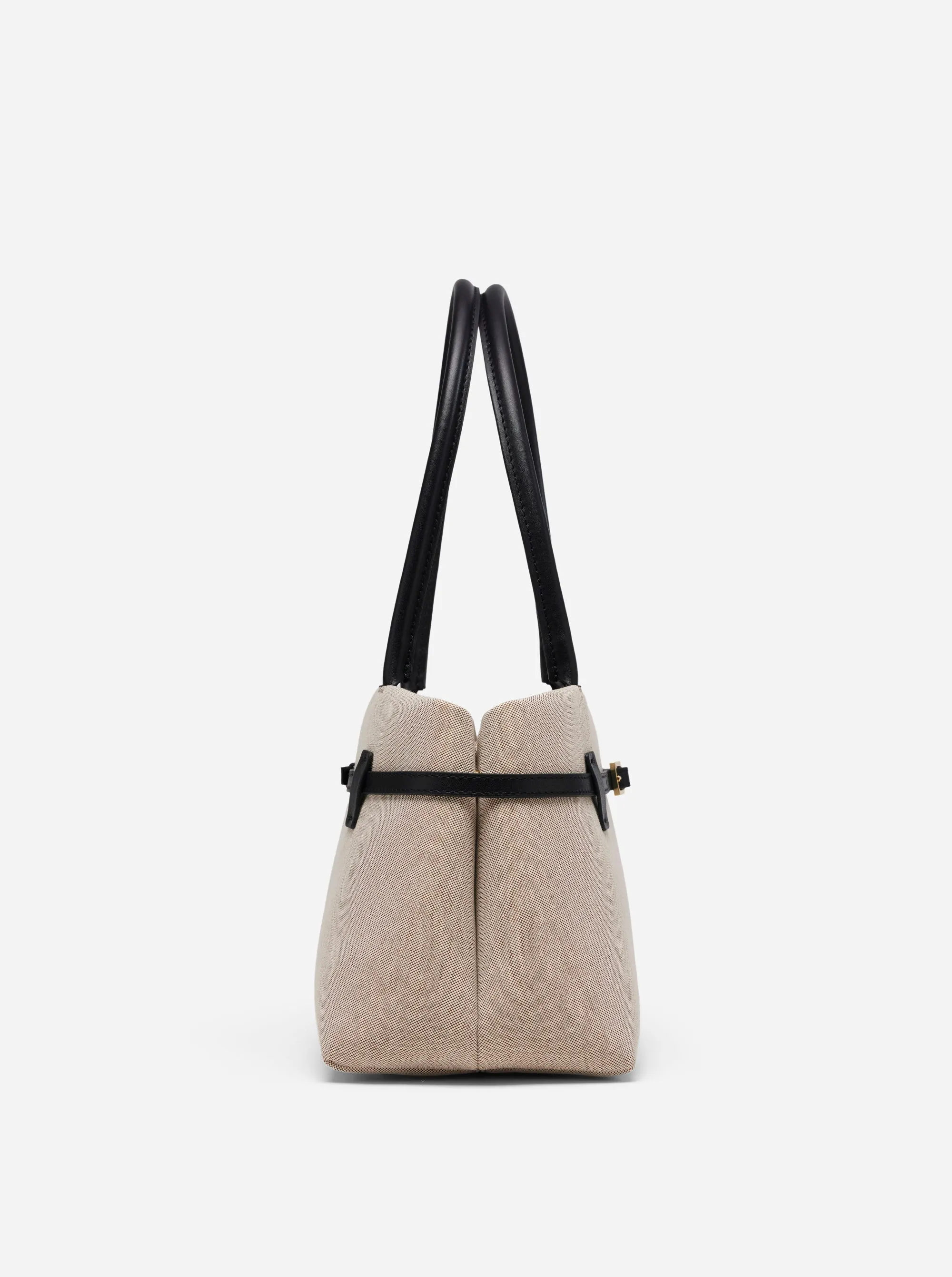 Le Cambon East West Beige Canvas & Black Soft sold by Manu Atelier product image thumbnail 3