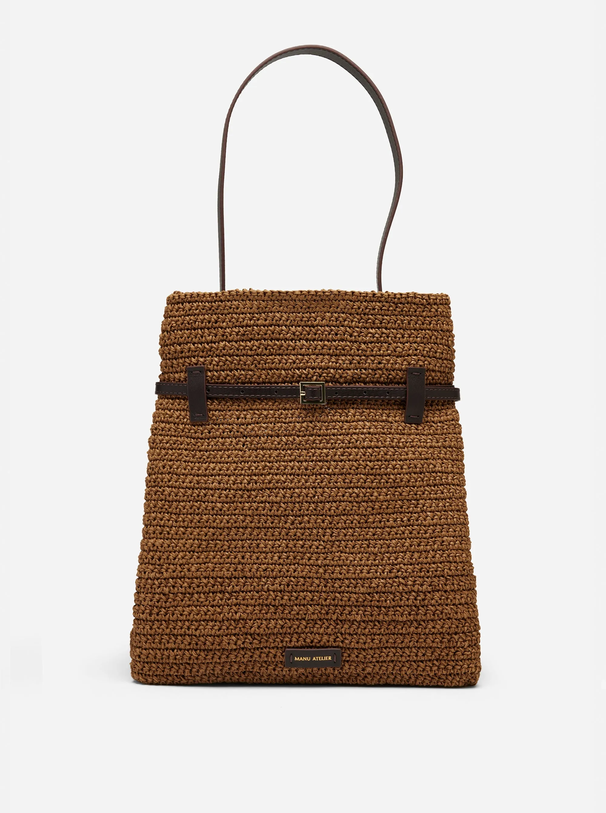 Tote du Jour Bitter Brown Crochet sold by Manu Atelier
