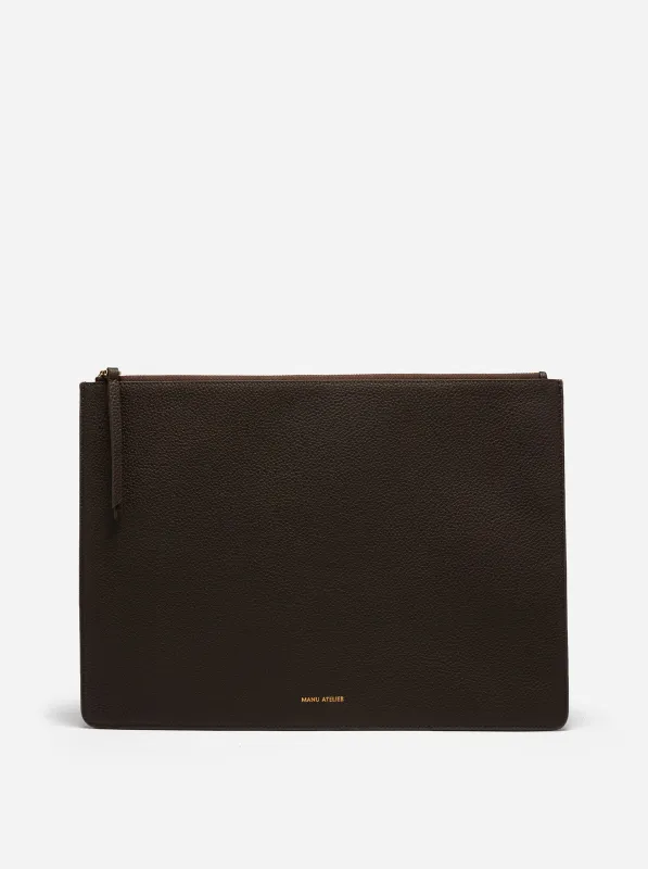 Manu Laptop Case Deep Brown made by Manu Atelier