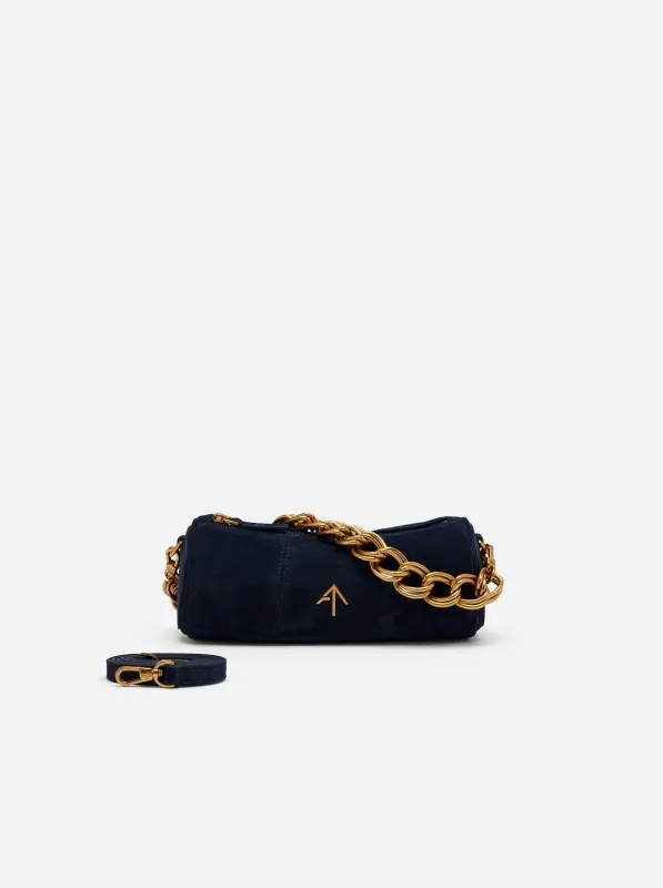 XX Mini Cylinder Dark Navy Suede made by Manu Atelier