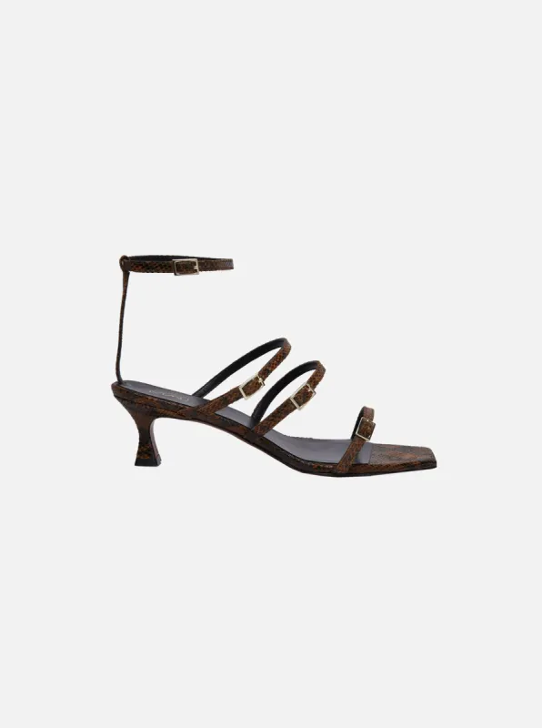 Naomi Sandals Snake Printed sold by Manu Atelier