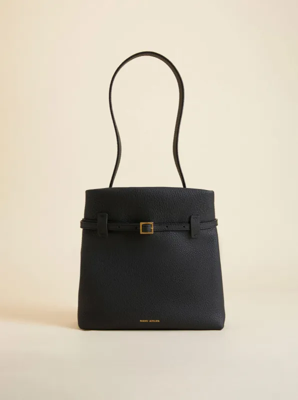Mini Tote du Jour Black Grained sold by Manu Atelier