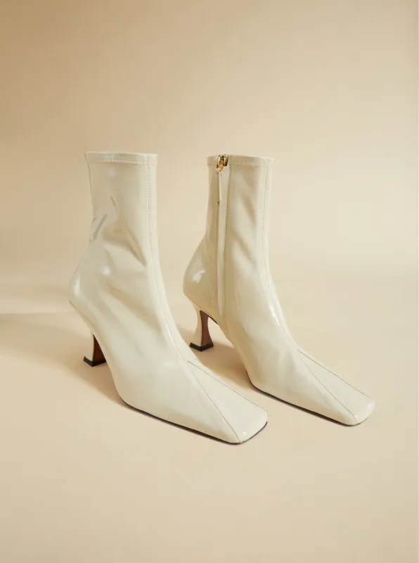 Duck Boots Stretch Vegan Patent Bone sold by Manu Atelier