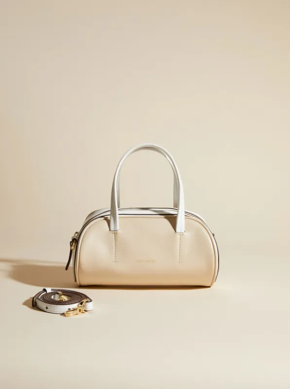 Hourglass Bowling Bag Ivory & White sold by Manu Atelier