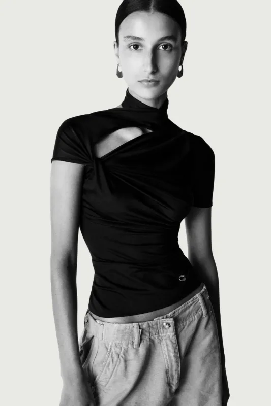 Asymmetric Draped Jersey Top sold by Coperni Paris